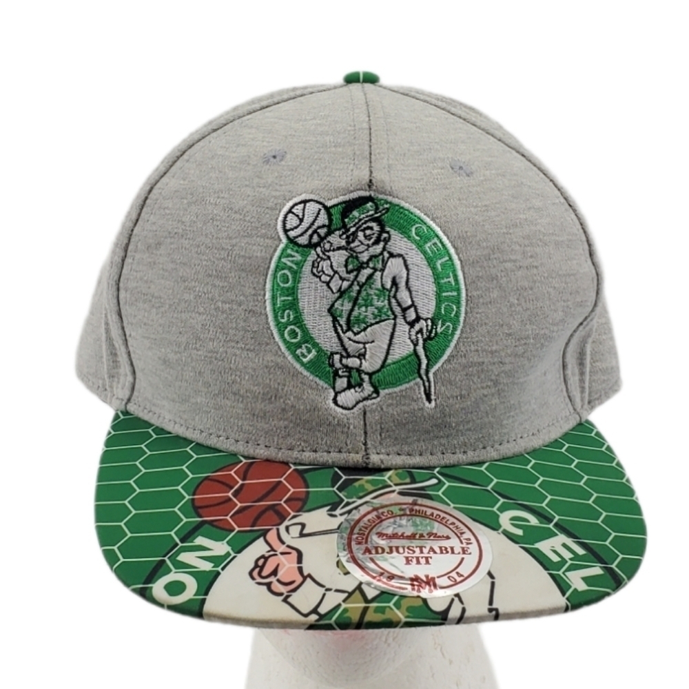 Mitchell Ness Boston Celtics Snapback Hat Ball Cap Wool 1-Sz 2024 NBA Champions